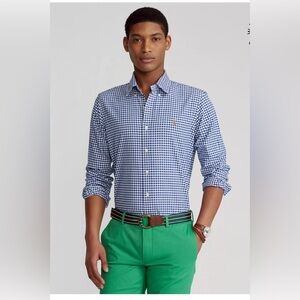 Ralph Lauren Navy and White Gingham Shirt